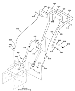 Handles Group Diagram and Parts List for 1695952 2010 Briggs and Stratton Snow Blower